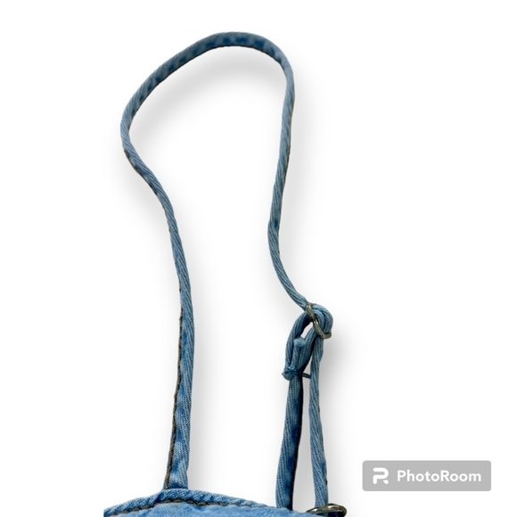 NWT Gianni Bini x Jess Southern Norma Jean denim bralette top size Large - Picture 8 of 12